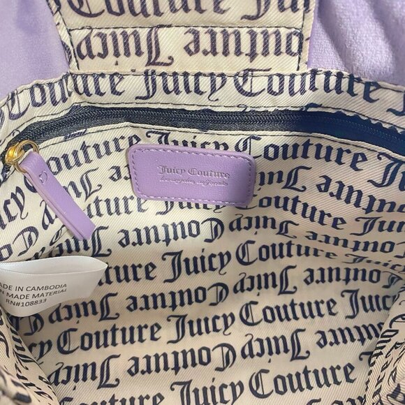 Juicy Couture Dusty Violet Big Spender Heart Charm Mini Tote Bag Satchel NWT - Picture 11 of 12